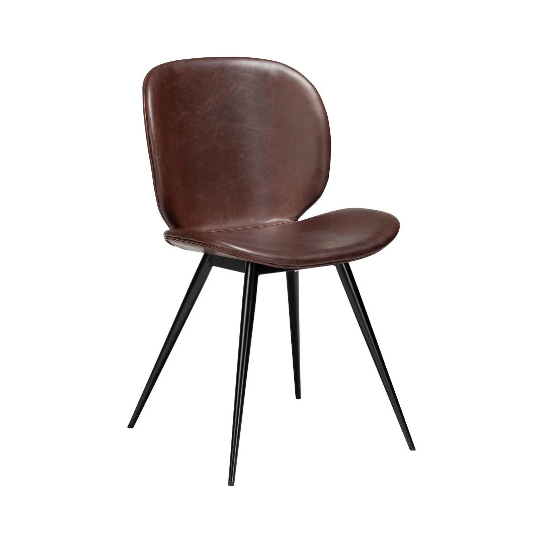 CLOUD Dining Chair - Art. Leather, Black Metal Legs - Image 12