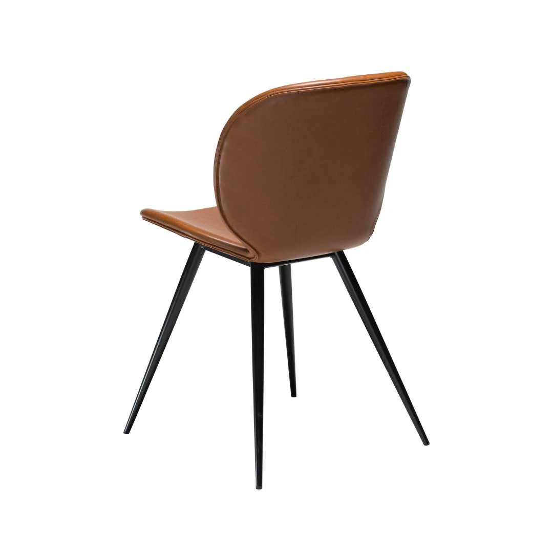 CLOUD Dining Chair - Art. Leather, Black Metal Legs - Image 9