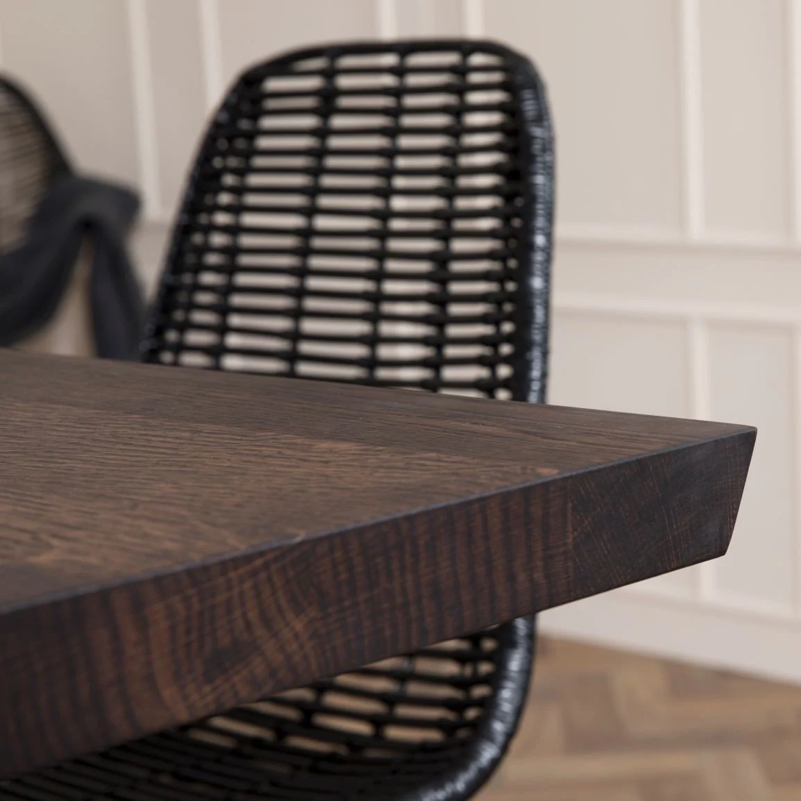 ELEGANT Solid Wood Dining Tables with Steel Plate Legs - Image 3