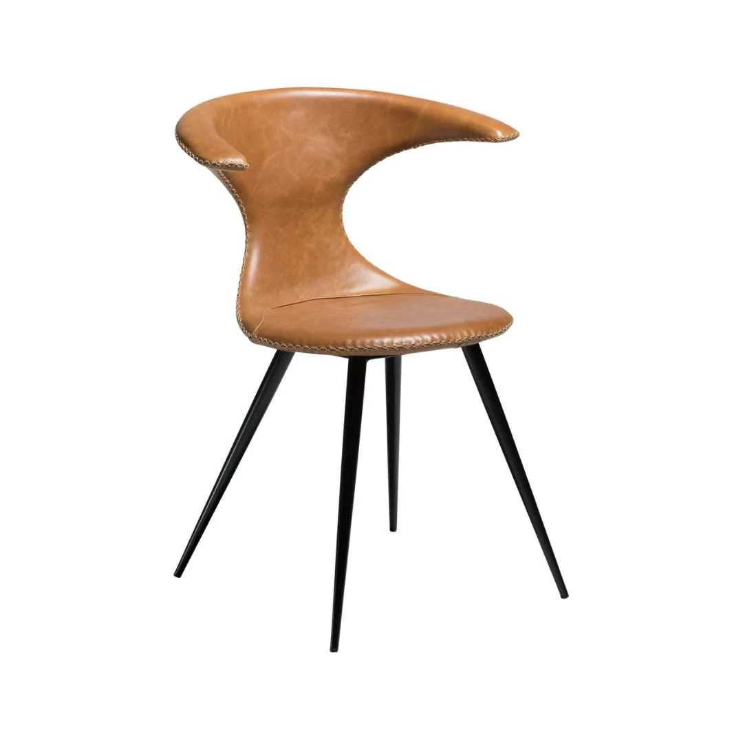 FLAIR Dining Chair - Art. Leather/Leather, Black Metal Legs - Image 11