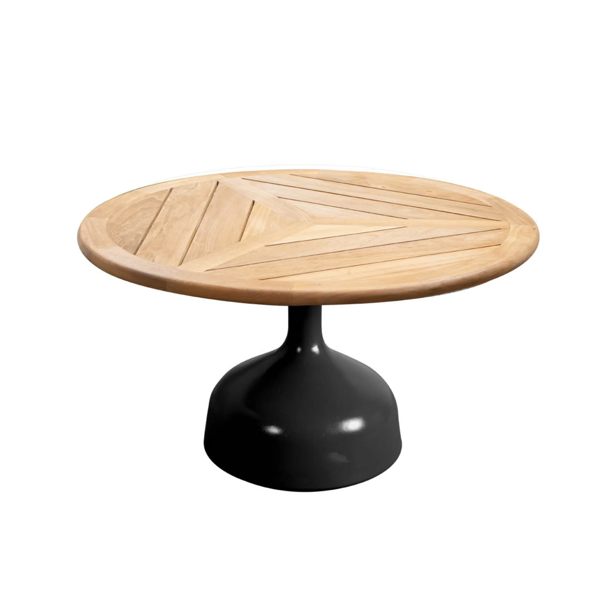 GLAZE Round Outdoor Coffee Table / Side Table - Stone & Aluminium - Image 5