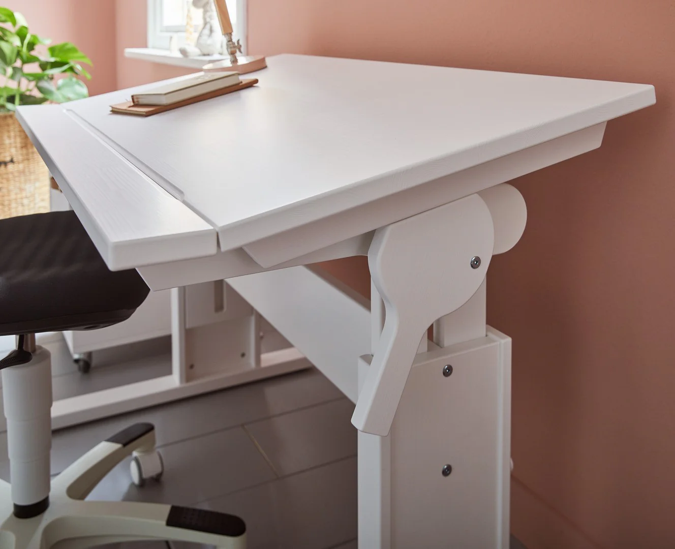 Writing Desk - Height and Slant Adjustable Desk with Drawer - Image 3