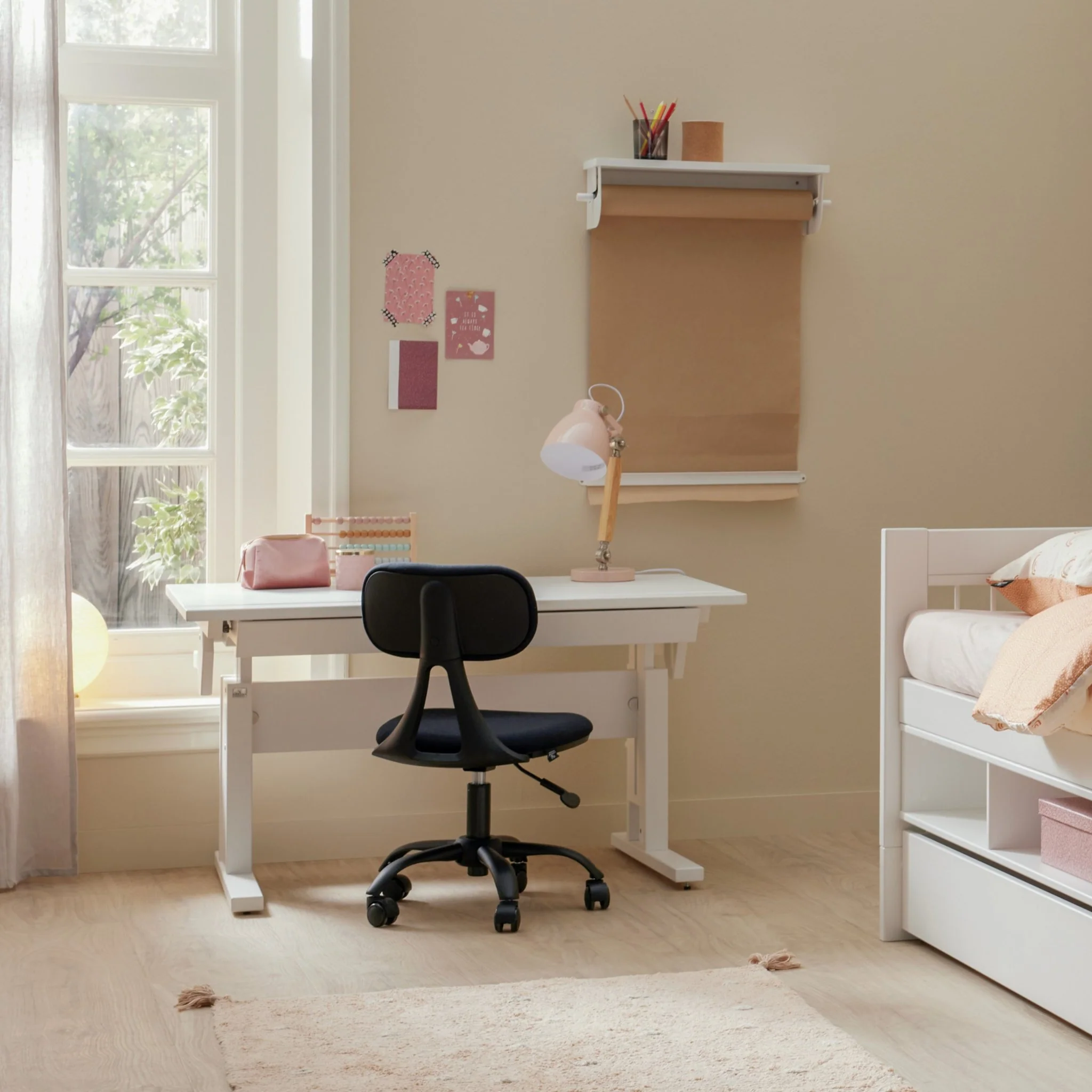 Writing Desk - Height and Slant Adjustable Desk with Drawer - Image 7